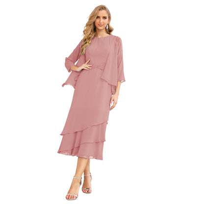 Sunnderly Chiffon Spring Mother of The Bride Dresses A-Line Plus Size for Women Formal Prom Gowns