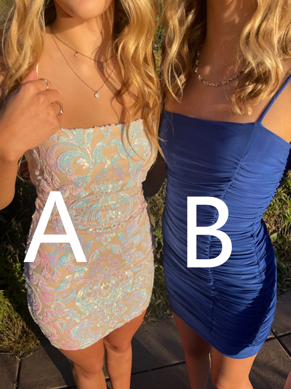 Precioso vestido de fiesta con tirantes finos, vestido azul ajustado Y2102