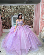 Charmantes schulterfreies Tüll-Ballkleid, Sweet 16-Kleid Y5657