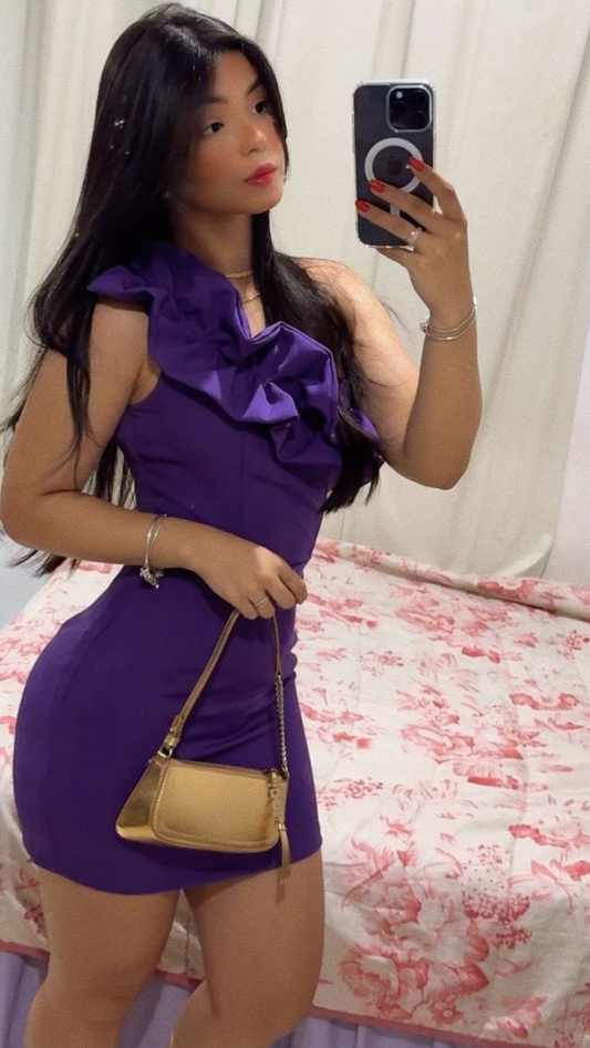 Sexy Lila Enges Homecoming-Kleid Lila Partykleid Y7359