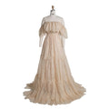 Elegantes schulterfreies Spitzen-Boho-Kleid für Schwangerschaftsfotos SY240067 