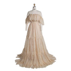 Elegantes schulterfreies Spitzen-Boho-Kleid für Schwangerschaftsfotos SY240067 