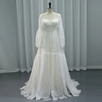 Elegantes schulterfreies Spitzen-Boho-Kleid für Schwangerschaftsfotos SY240067 