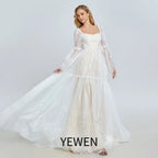 Elegantes schulterfreies Spitzen-Boho-Kleid für Schwangerschaftsfotos SY240067 
