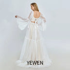 Elegantes schulterfreies Spitzen-Boho-Kleid für Schwangerschaftsfotos SY240067 