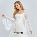 Elegantes schulterfreies Spitzen-Boho-Kleid für Schwangerschaftsfotos SY240067 