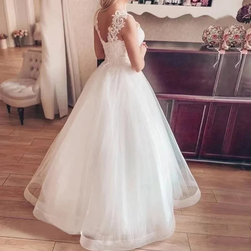 Elegant A Line Boho Custom Made Wedding Dress Beach Bridal Gowns Plus Size Lace Vestidos De Noiva Simple Свадебное платье-payinti