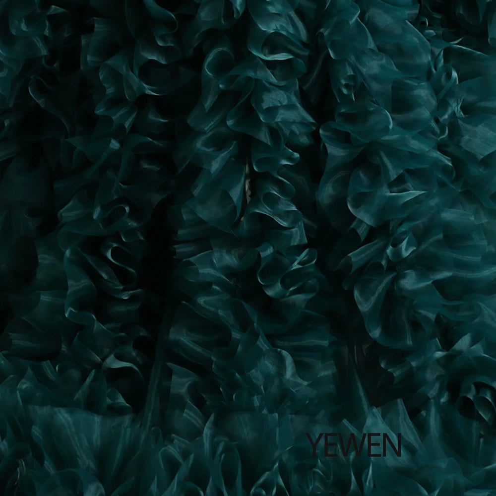 Vestido elegante de maternidad para sesión de fotos, maxivestido de maternidad con volantes de organza 