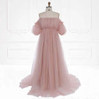 Elegante schulterfreie Umstandskleider für Fotoshootings, Fotografie-Kleider, Babyparty-Kleid für Schwangere, Sunnderly SY231105 