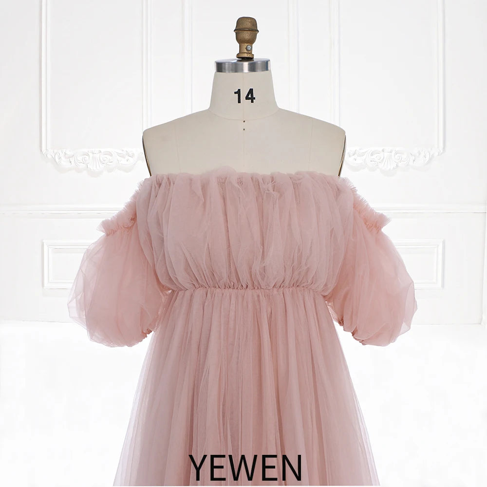 Elegantes vestidos de maternidad con hombros descubiertos para sesiones de fotos, vestidos de fotografía, vestido de baby shower para embarazadas Sunnderly SY231105 