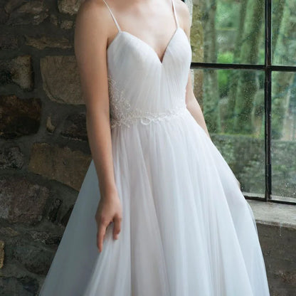 Elegant Spaghetti Straps Backless Pleat Sweetheart Sexy Wedding Dress Robe De Mariee Sofuge Boho Dubai Arabic Abiti Da Sposa-payinti