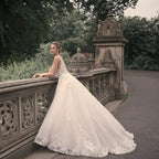 Elegant Wedding Dresses For Woman Popular Summer A-line V-Neck Sleeveless Appliques Open Back Vestidos De Novia-payinti