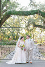 Elegant Sweetheart High Low Blush Wedding Dress with White Lace WD093