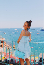 Blaues kurzes Homecoming-Kleid, Sommer- und Urlaubskleid Y415