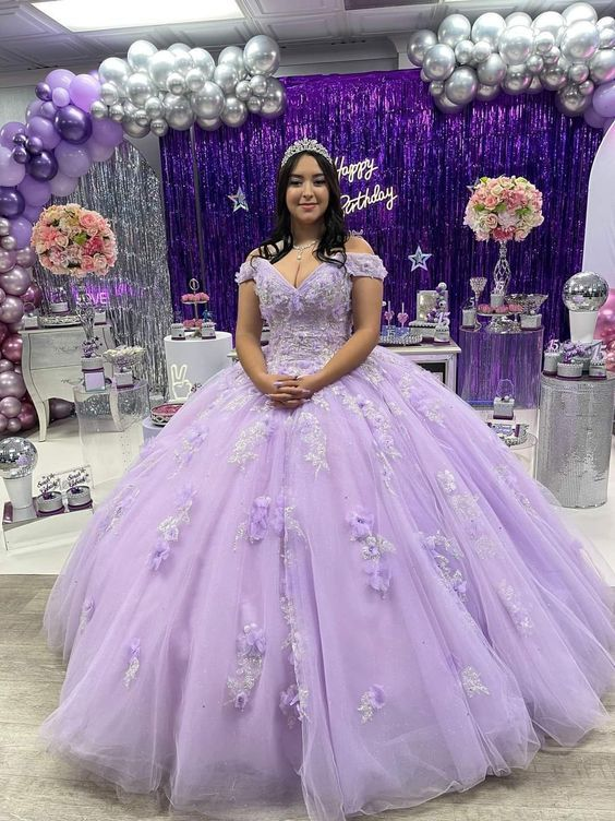 Prinzessin Lila Ballkleid Y7185