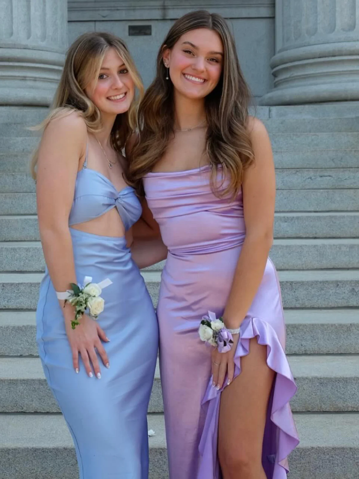Sexy Satin Langes Ballkleid Abendkleid Y7844