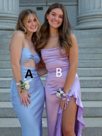 Sexy Satin Langes Ballkleid Abendkleid Y7844