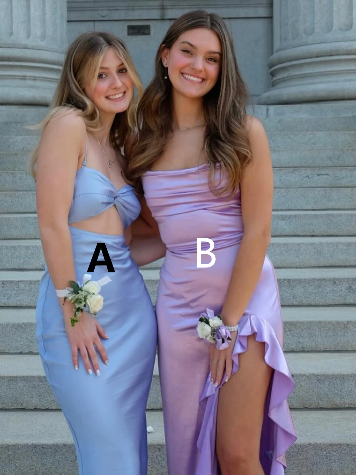 Sexy Satin Langes Ballkleid Abendkleid Y7844