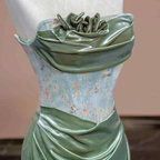 Glamouröses trägerloses Meerjungfrau-Abendkleid mit Plissee, formelles Ballkleid Y7989
