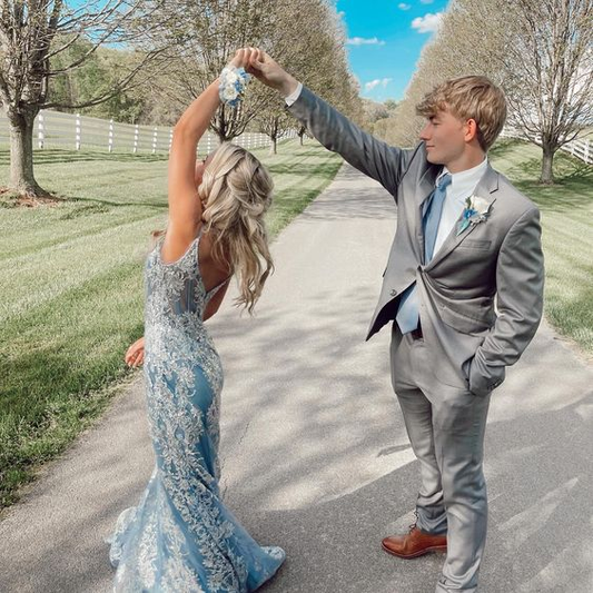 Elegant Mermaid Lace Prom Dress Trendy Evening Dress Y7183