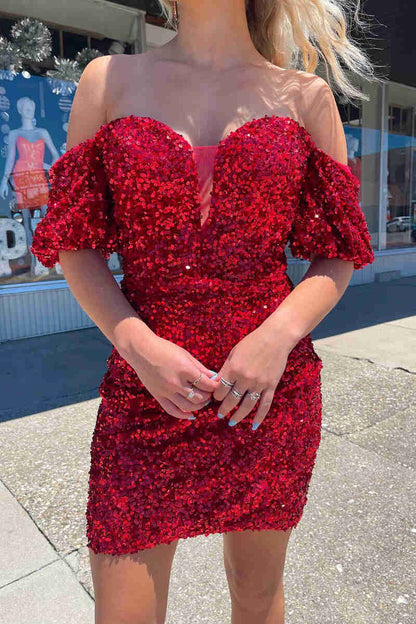 Verity | Vestido de fiesta ajustado con lentejuelas y escote en forma de corazón