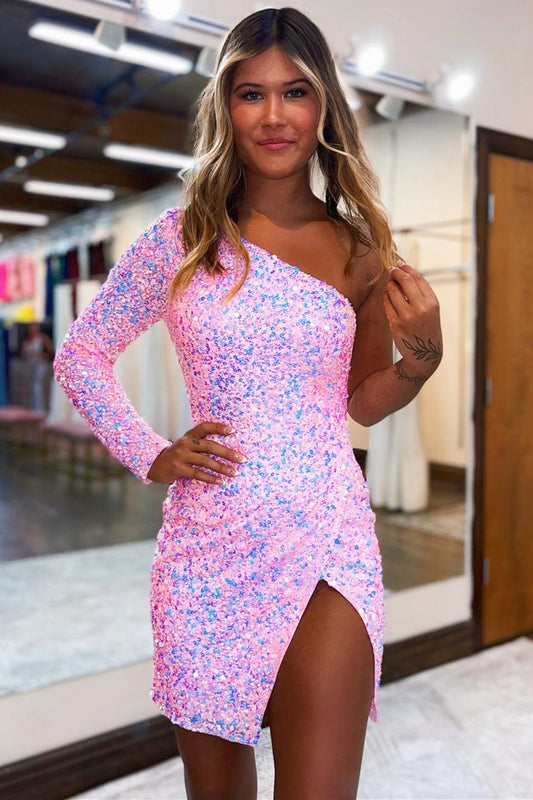 Tilda | Vestido de fiesta de un solo hombro con abertura