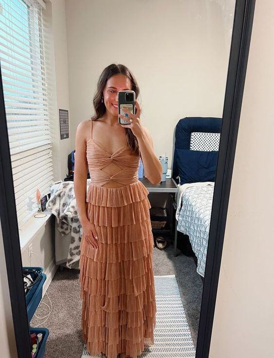 Vestidos de noche largos con tirantes finos y capas, elegante vestido de fiesta Y2053