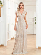 Sweep Train Sparkly Sequin Luxurious Evening Long Dresses Formal Occasion Elegant Prom Dress 2023 Luxury Gown Birthday-payinti
