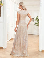 Sweep Train Sparkly Sequin Luxurious Evening Long Dresses Formal Occasion Elegant Prom Dress 2023 Luxury Gown Birthday-payinti