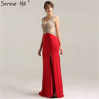 Sale Fashion Sexy Sleeveless Mermaid Bridal Dress V-Neck Crystal Elegant Formal Evening Gown 2025 Real Photo LA6263