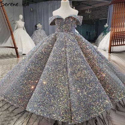 Blumenmädchenkleider Kinder Festzug Ballkleid Mädchen Hochzeit Pailletten Kleidung Für Kinder Klavier Leistung Vestido HTA0047 