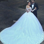 Formal Dresses Long Sleeve Wedding Dress Bridal Robe Ball Gown Special Occasion Dresses Bride Women Princess Trend Fairy-payinti