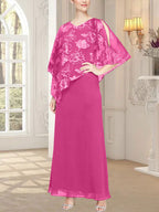Vestido largo de malla brillante con corpiño asimétrico superpuesto novedoso