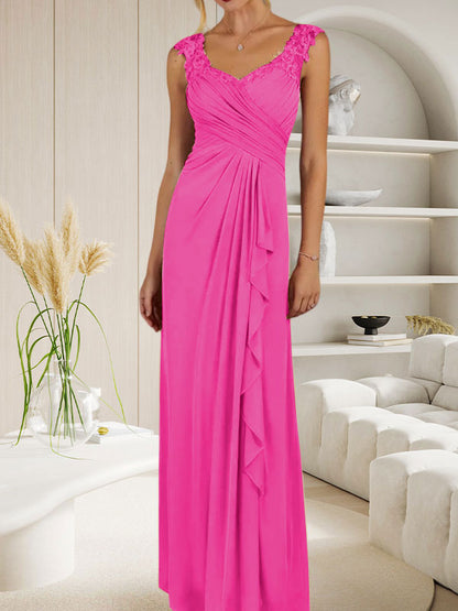 Champagnerfarbenes A-Linien-Kleid mit herzförmigem Ausschnitt und plissiertem Netzstoff
