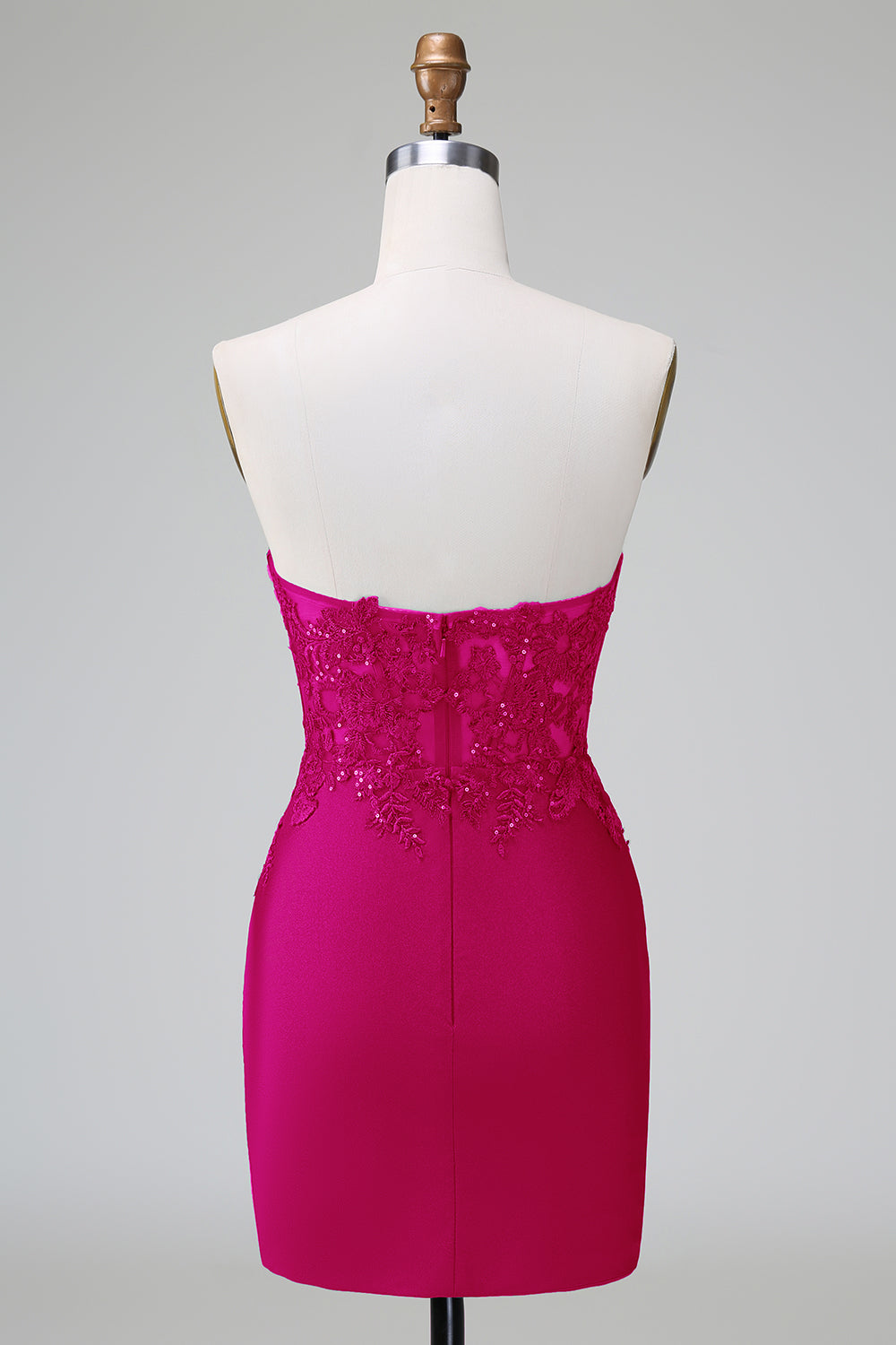 Vestido de fiesta corto, plisado, sin tirantes, ajustado, verde oscuro y elegante con cuentas