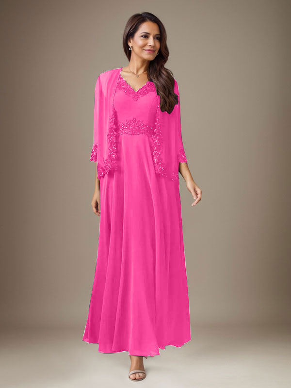 Vestido de gasa con lentejuelas en color ciruela