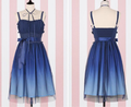 Vestido corto de fiesta con degradado de cielo estrellado, glamuroso vestido de fiesta Y1728