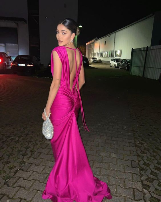 Sexy V Neck Mermaid Evening Dress Gala Dress Y5260