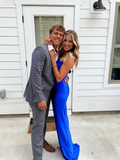 Elegant Royal Blue Sheath Prom Dress Royal Blue Evening Dress Y5445