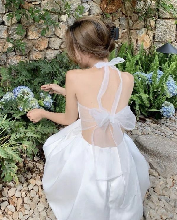 Vestido elegante de fiesta blanco para regreso a casa Y2371