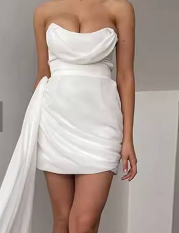 Vestido blanco elegante para fiesta de bienvenida, vestido blanco para invitada de boda Y2958