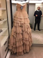 Vestido de fiesta largo de tul con capas y corte en A, vestido de noche Y2073
