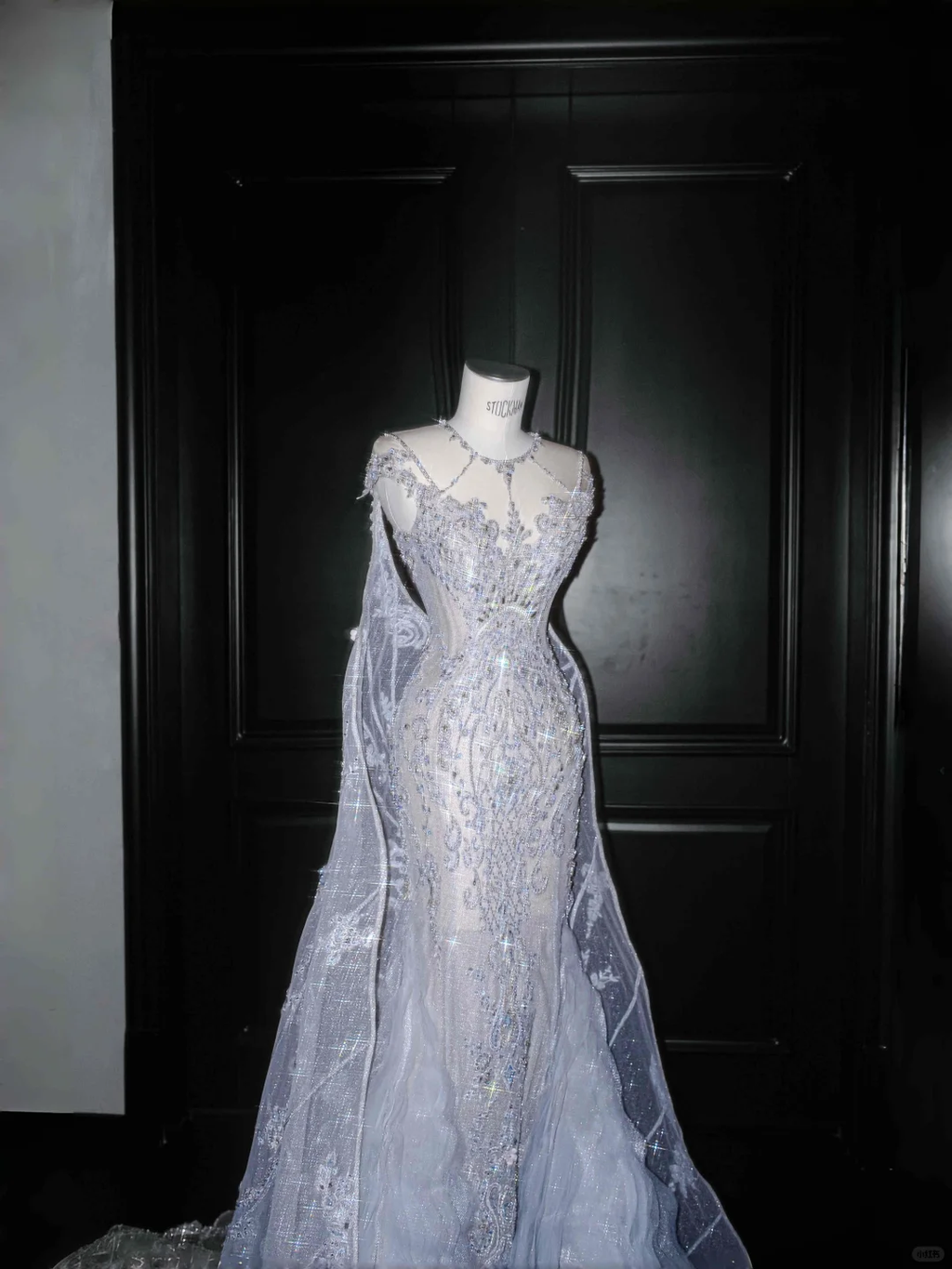 Vestido de fiesta elegante de sirena con cuentas de tul azul, vestido de noche formal, vestido de novia Y8655