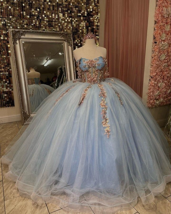 Ballkleid Quinceanera Kleid Schatz Applikationen Blumen Prinzessin Sweet 16 Kleid Y2613