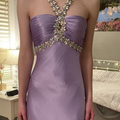 Glamouröses lila Satin langes Abendkleid mit Perlen Y5084