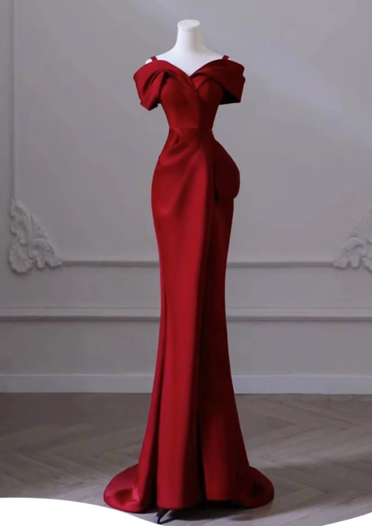 Elegante vestido de noche rojo, vestido de mujer, vestido elegante de alta gama Y6959