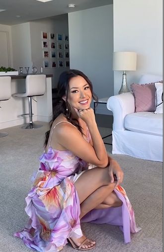 Hermoso vestido de fiesta largo con volantes, estampado floral, espalda baja, abertura y abertura, vestido de noche Y8099