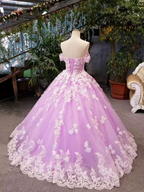 Nuevos vestidos de novia florales, corte A, largo hasta el suelo, con cordones, hombros descubiertos, cuentas y apliques, Y1090