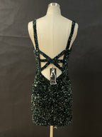 Glitzerndes Lavendel-Heimkehrkleid mit Pailletten SYH28