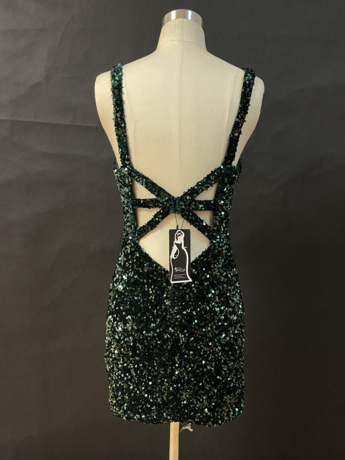 Glitzerndes Lavendel-Heimkehrkleid mit Pailletten SYH28